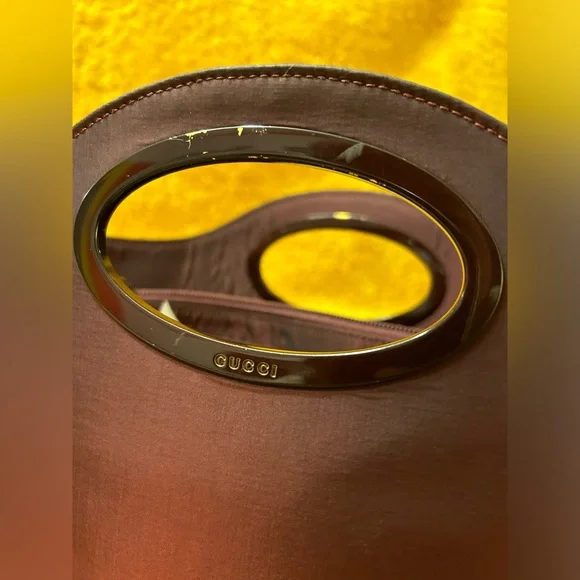 Gucci Bordeaux Nylon Bucket Tote - COA - Picture 6 of 13